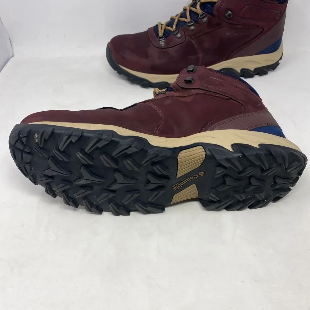 COLUMBIA Newton Ridge Plus II Waterproof Hiking Boots Burgundy Sz 13